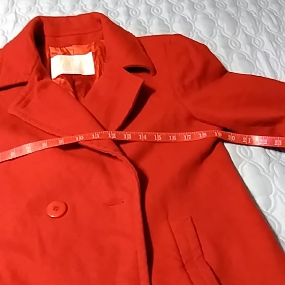 Pendleton Double Breasted Red Pea Coat 100% Wool - Picture 3 of 4